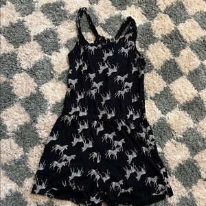 Old Navy Black Zebra Print Romper Size 10/12